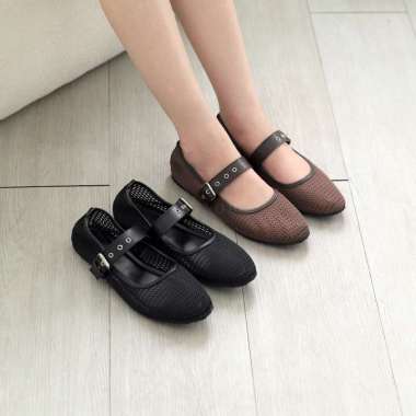 WINOD Emily Flatshoes Wanita Slip On Casual Look Outfit Kekinian 39 BROWN