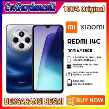 Xiaomi Redmi 14C Ram 6/128gb Garansi Resmi BLUE