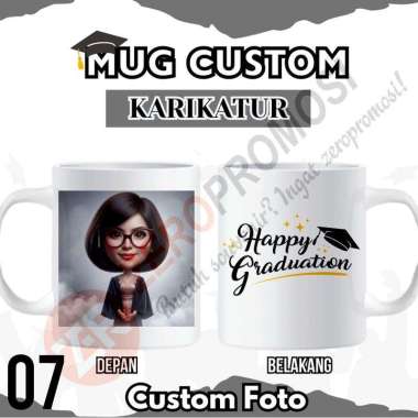 Mug Custom Karikatur Wisuda Desain 7