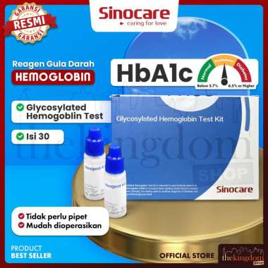 Sinocare PCH-50 Glycosylated Hemoglobin HbA1c Test Kit /30 Refill Strip Reagen Tes Cek Gula Darah Re