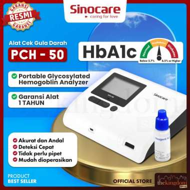 Sinocare PCH-50 Portable Glycosylated Hemoglobin Analyzer HbA1c Alat Cek Gula Darah Blood Glucose Ch