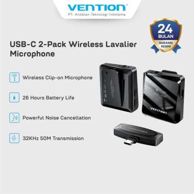 Vention Wireless Lavalier Microphone Mic Clip On For Live Streaming - NCB