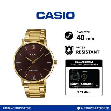 CASIO General Jam Tangan Pria [Original/ MTP-VT01G-5BUDF] GOLD