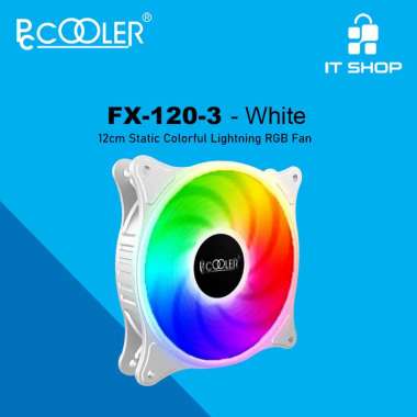 PCCOOLER FX-120-3 Static RGB Fan Casing White