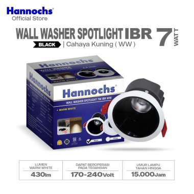 Hannochs Lampu Downlight LED Wall Washer 7W IBR Cahaya Kuning - INBOW Spotlight White