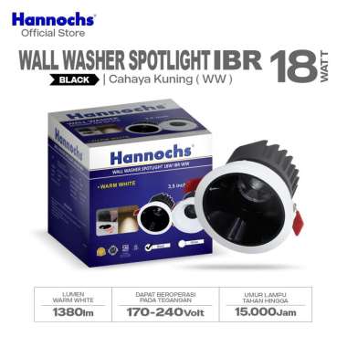 Hannochs Lampu Downlight LED Wall Washer 18W IBR Cahaya Kuning - INBOW Spotlight White