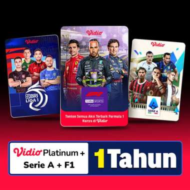 Vidio.com - Platinum + F1 + Serie A 1 Tahun