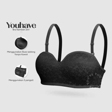 You've ( YouHave ) BH Bra Brukat Kemben Anti Slip Bra Bh Lem Silikon Silicone Sport Be Ha Balconette