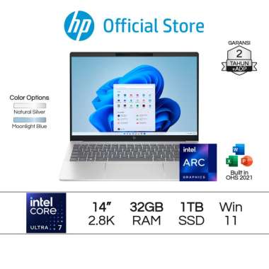Laptop HP Pavilion Plus Intel Core Ultra 5 7 Arc 16GB 32GB RAM 1TB SSD 32GB/1TB Silver