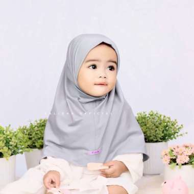 Jilbab Instan Bergo Non Pad Anak Inara Jersey By Kalishaofficial GREY