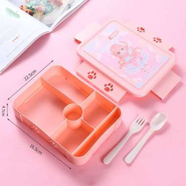 Kotak Bento Lunch Box Karakter Lucu Kotak Makan Siang Anak Bpa Free Tempat Bekal Animasi Anti Tumpah