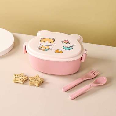 Kotak Bento Lunch Box Karakter Lucu Kotak Makan Siang Anak Bpa Free Tempat Bekal Animasi Anti Tumpah