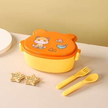Kotak Bento Lunch Box Karakter Lucu Kotak Makan Siang Anak Bpa Free Tempat Bekal Animasi Anti Tumpah
