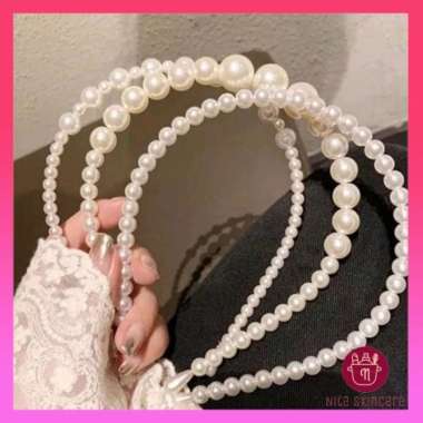 Bando Mutiara Bando Aksen Mutiara Bando Pearl Alloy Gaya Korea Untuk Aksesoris Rambut Wanita