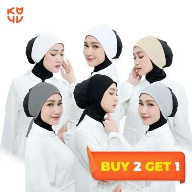 Koyu Hijab Iner Bando Tali Affa (use silikon karet premium di dahi inernya) (Beli 2 gratis 1) DARKGR