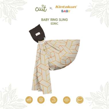 CUIT X KINTAKUN BABY Ring Sling Gendongan Bayi Newborn 5 in 1 Metallic Printing Edric