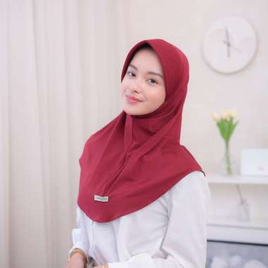 Tiebymin - Tyana Bergo Oval Syar'i Ukuran M Maroon Tyana M