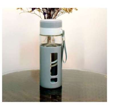 Botol Minum Kaca Lapis Karet Motif Lucu Tumbler Kaca Botol Minum Sport Motif Cover Plastik 750ml 891