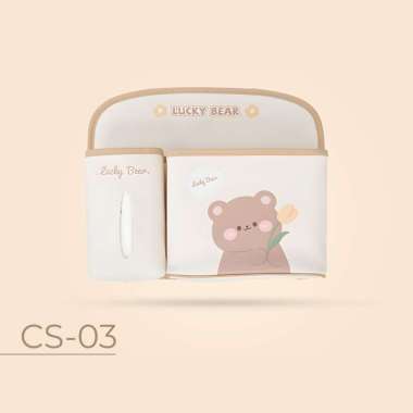 Goto Vilo Car Seat Organizer Leather Tas Jok Kulit Mobil Multifungsi CS03 LUCKY BEAR