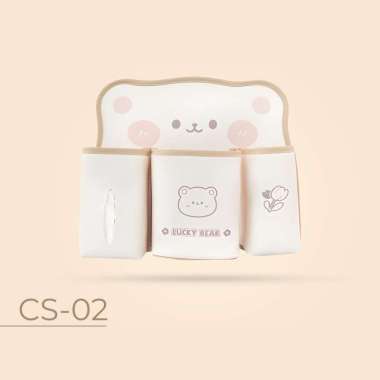 Goto Vilo Car Seat Organizer Leather Tas Jok Kulit Mobil Multifungsi CS02 LUCKY BEAR