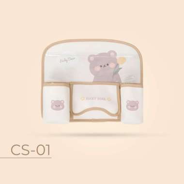 Goto Vilo Car Seat Organizer Leather Tas Jok Kulit Mobil Multifungsi CS01 LUCKY BEAR