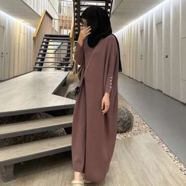 GONEGANI OFFICIAL - Dress Bahan Rajut Batwing Dress Nutela