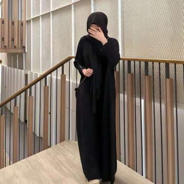 GONEGANI OFFICIAL - Dress Bahan Rajut Batwing Dress Black
