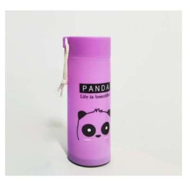 Botol Minum Kaca Mode Stylish Warna Warni Cartoon Botol Minum Motif Kartun Karakter Fashion Lucu PAN