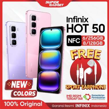 Infinix Hot 50 6/256 8/128 GB RAM 6GB 8GB ROM 256GB Smartphone Android 6/256GB Black
