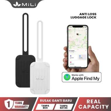 MiLi MiTag Anti Loss Luggage Tag Tracker MiTag Smart Locator Works with Apple Find My Hitam
