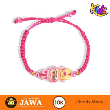 Gelang Tali Emas LabuLabubu Kadar 10 Karat Toko Mas Jawa Pink Tali