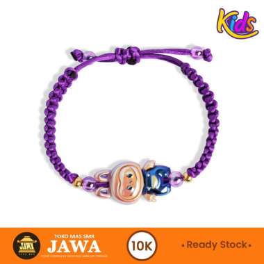 Gelang Tali Emas LabuLabubu Kadar 10 Karat Toko Mas Jawa Ungu Tali