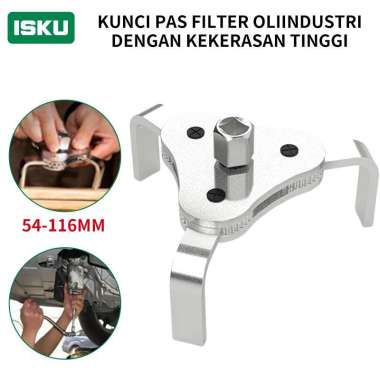 ISKU Kunci Filter Oli Filter Wrench 54-116mm Alat Pembuka Filter Oli Mobil Kunci Filter Oli Universa
