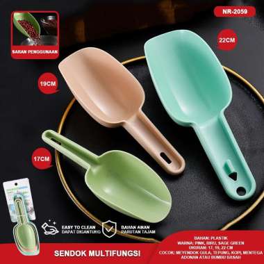 Centong Nasi Lubang Saringan Mie Model Kelinci Bahan Plastik Set Spatula Mini CTG SET ISI 3