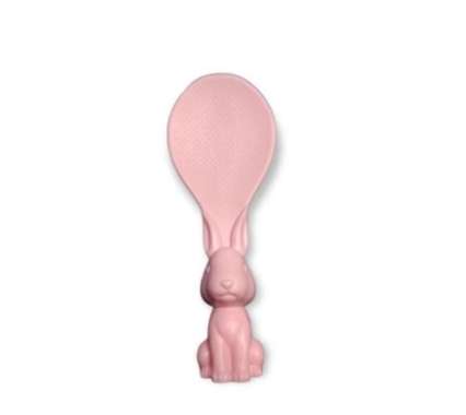 Centong Nasi Lubang Saringan Mie Model Kelinci Bahan Plastik Set Spatula Mini CENTONG NASI PINK