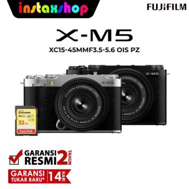 INSTAXSHOP Fujifilm X-M5 XM5 Kit Lens XC 15-45mm Mirrorless Kamera SILVER