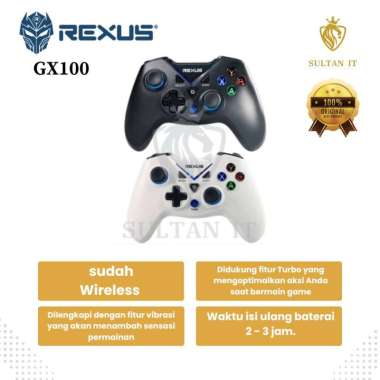 Rexus Gladius GX100 Wireless Gamepad - Joystick /Stick Original Gaming GX300 putih