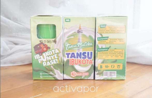 Tansu Ibukota Ketan Susu Matcha V3 60ml Liquid Vape Milk Milks 3mg