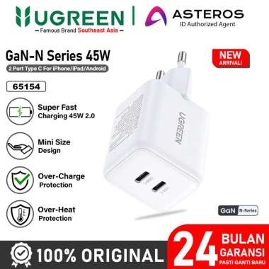 UGREEN Kepala Charger Type C Fast Charging PD 25W 45W For Samsung iPhone 65154 45W