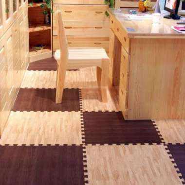 Karpet Tikar Motif Lantai Kayu Tebal Alas Matras Kayu Default