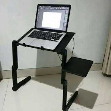 Tempat Laptop Meja Laptop Portable Meja Laptop Aluminium dengan Kipas dan Mouse Pad Portable Meja Ko
