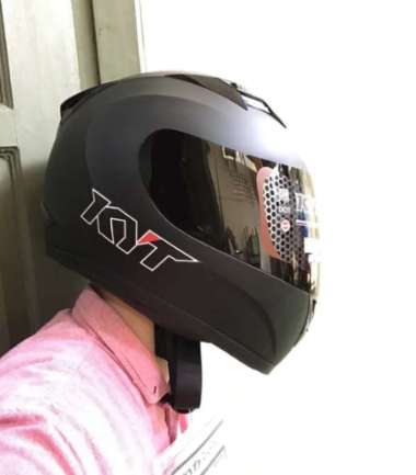 HELM CARGLOSS KYT HELM MOTOR HELM RACING BLACK ORIGINAL HELM FULLFACE Hitam