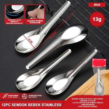Sendok Soup Sendok Sendok Makan Stainless Sendok Motif Batik Tebal SENDOK BEBEK12*13GRM