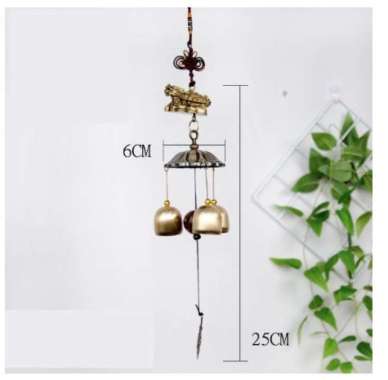 Lonceng Angin Bahan Tembaga Genta Angin Fungling Wind Chime Genta Angin Merak Naga Ikan Kapal KURA N