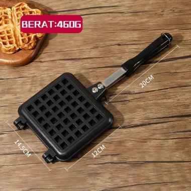 Panci Penggorengan Bentuk 4 Lubang Hitam Non Stick Wajan Teflon Telur Pancake Frypan Anti Lengket KO