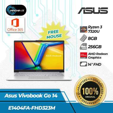 Laptop ASUS Vivobook Go 14 E1404FA-FHD323M - Cool Silver [AMD Ryzen 3 7320U / AMD Radeon Graphics / 