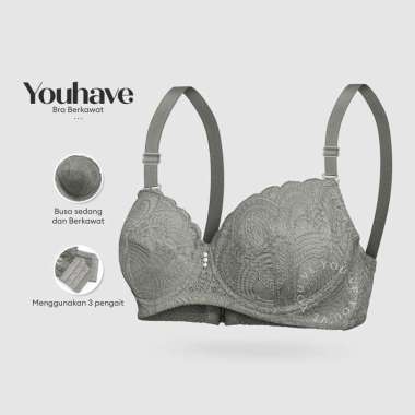 YouHave ( You’ve ) BH Bra Wanita BH Tanpa Busa Bra Kawat Brokat Brukat Lace Renda Women Woman Beha B