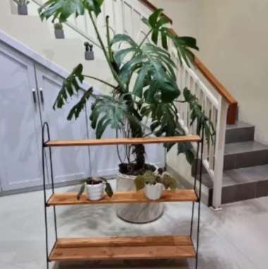 Tempat Taruh Pot Tanaman Kuat Tingkat Rak Tanaman Kuat Rak Besi Kayu Rak Pot Bunga Rak Bunga Kayu Su