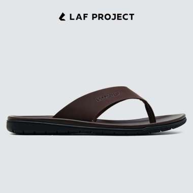 LAF Project - Sandal Pria Sendal Jepit Flipper Casual Karet Kulit PVC - Zayn 41 Brown
