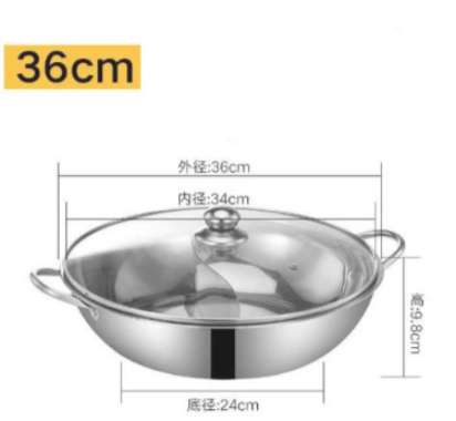 Panci Hotpot Panci Shabu Sekat Panci Shabu Hot Pot 2 Sekat Tutup Kaca Steamboat Suki Panci Panggang 
